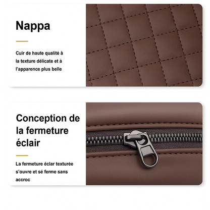 Coussin de rangement pour accoudoir de voiture en coton