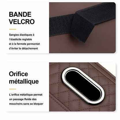 Coussin de rangement pour accoudoir de voiture en coton